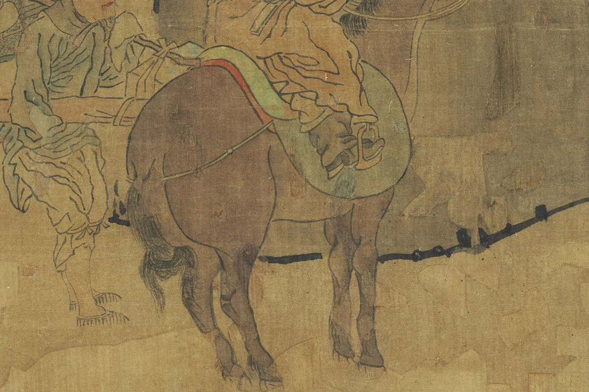 萧照《雪骑冲寒图》局部 (1)