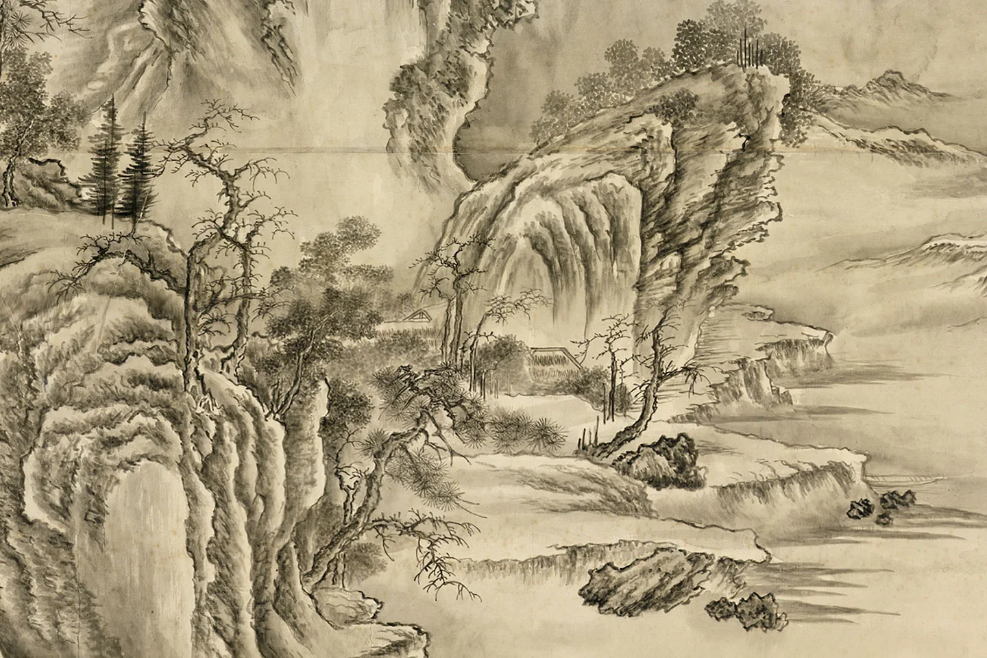 董邦达《仿荆浩匡庐图》局部 (4)