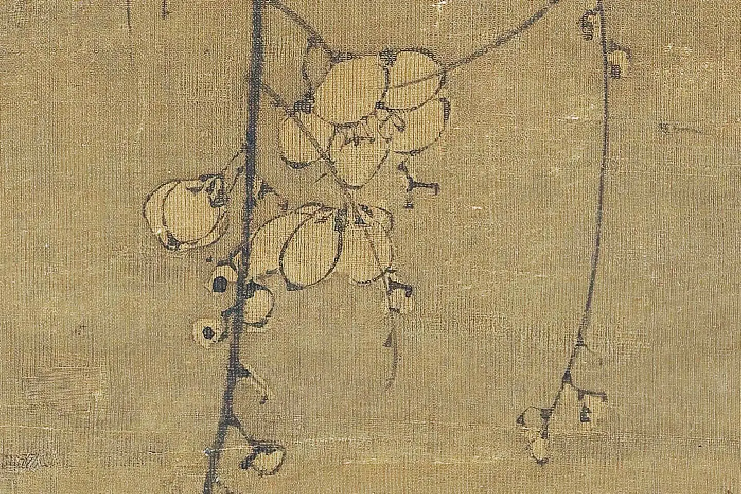 王冕画梅花《南枝春早图》高清大图局部 (7)