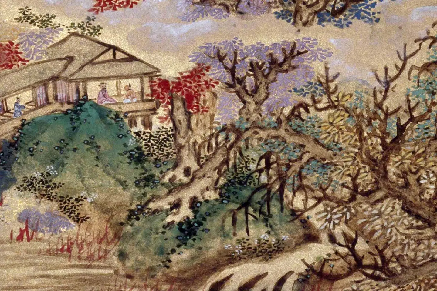 蓝瑛山水册页《澄观图》局部 (5)