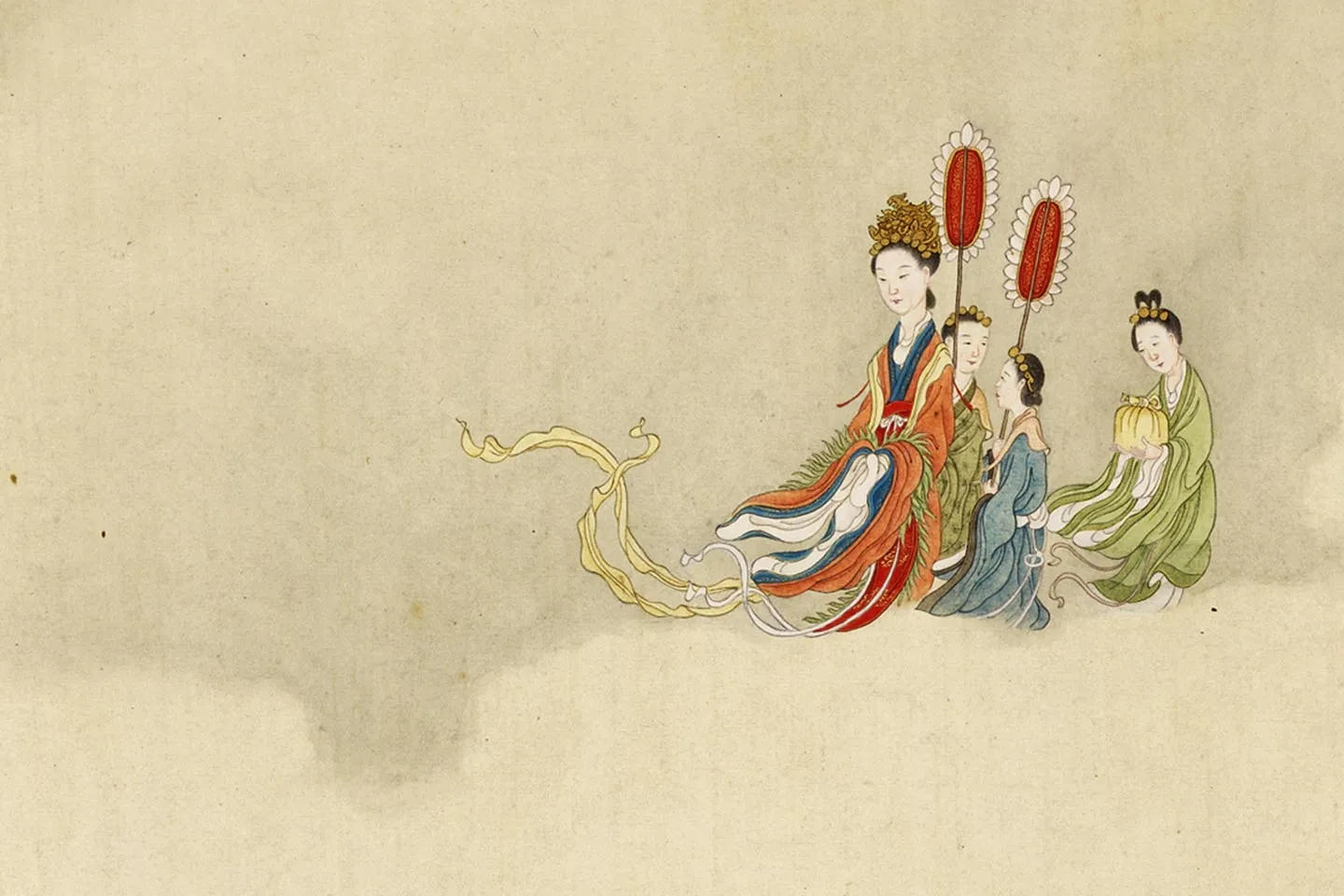 清·顾铨《摹阮郜女仙图》局部 (9)