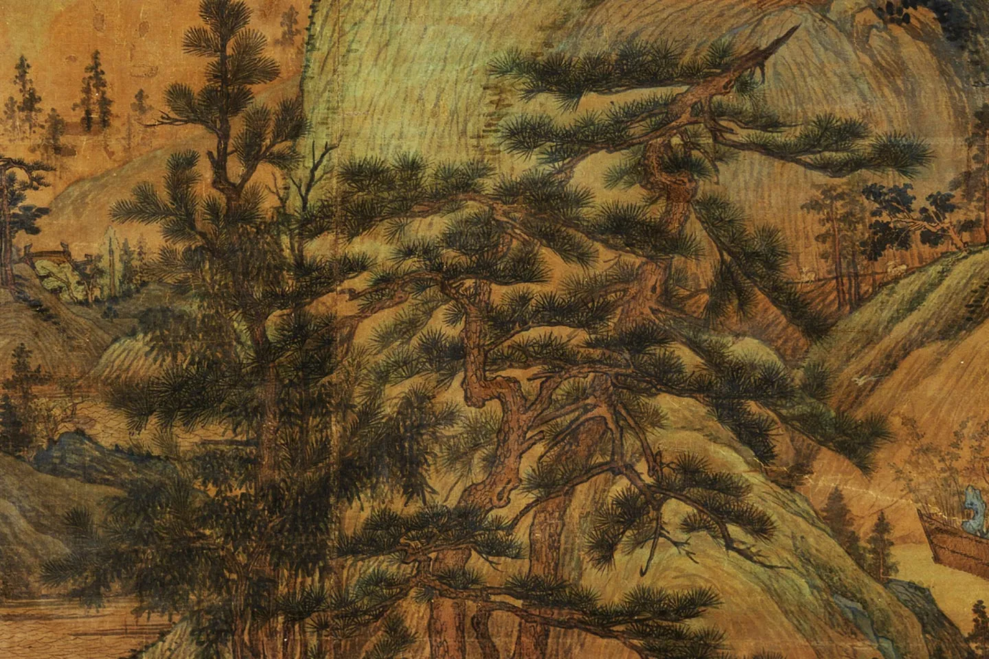 董源《江堤晚景图》局部 (3)