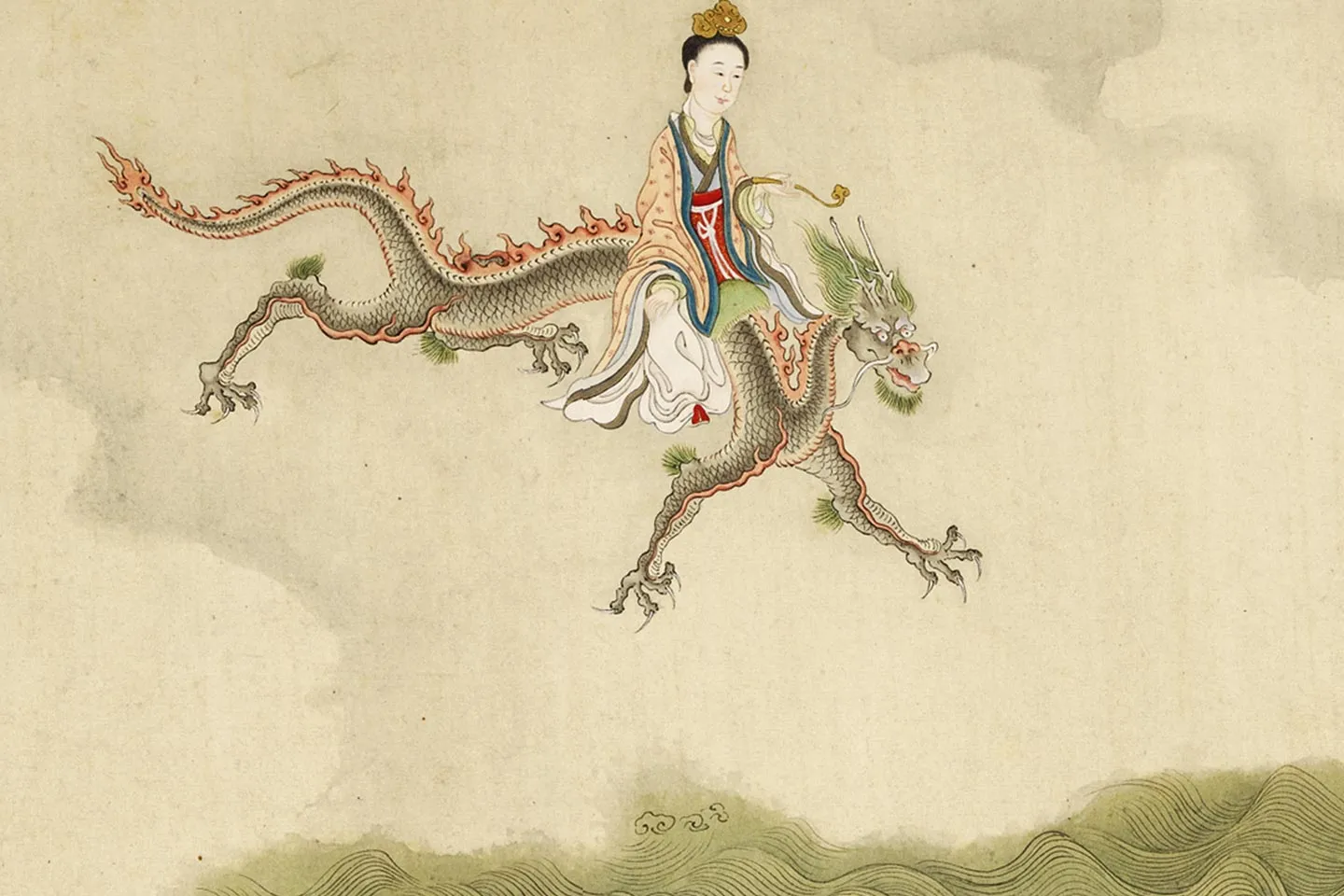 清·顾铨《摹阮郜女仙图》局部 (13)