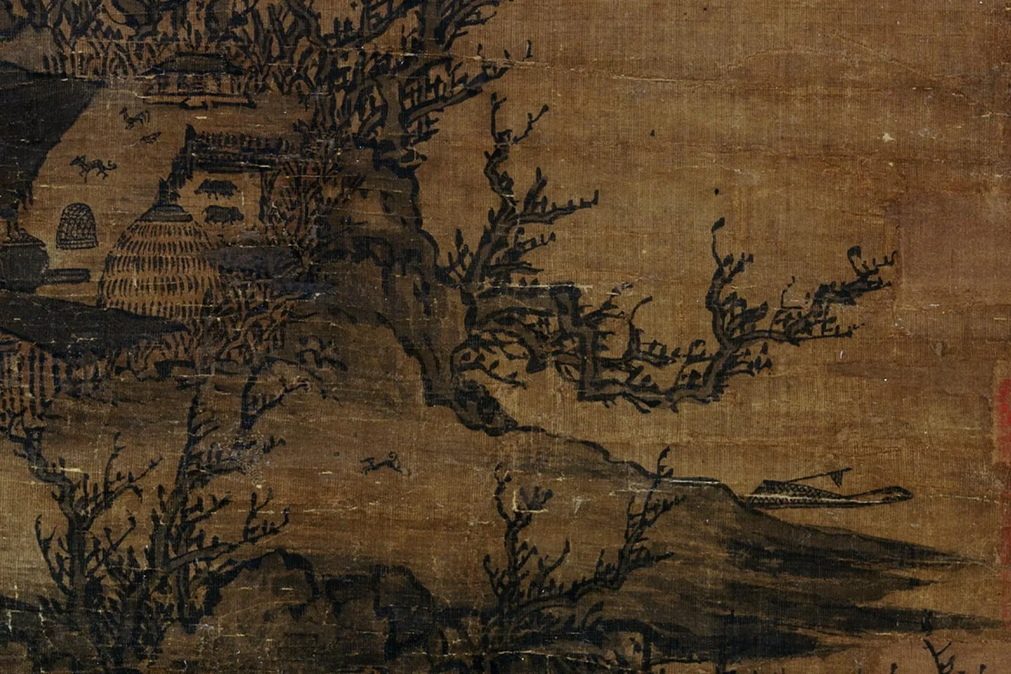 关仝《关山行旅图》局部 (2)