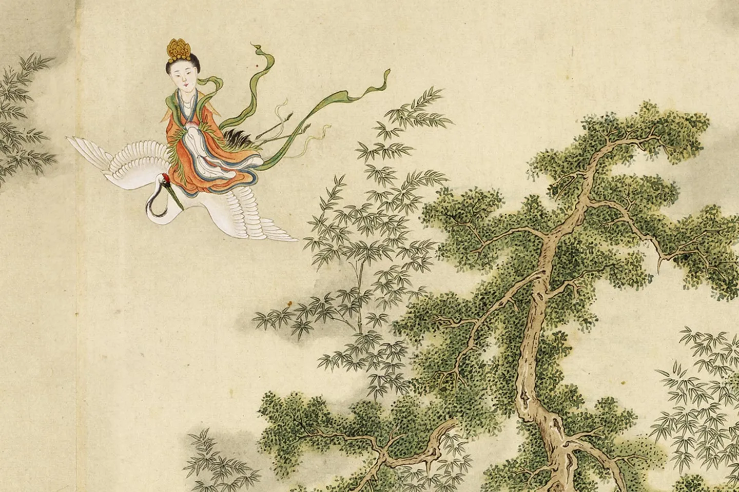 清·顾铨《摹阮郜女仙图》局部 (12)