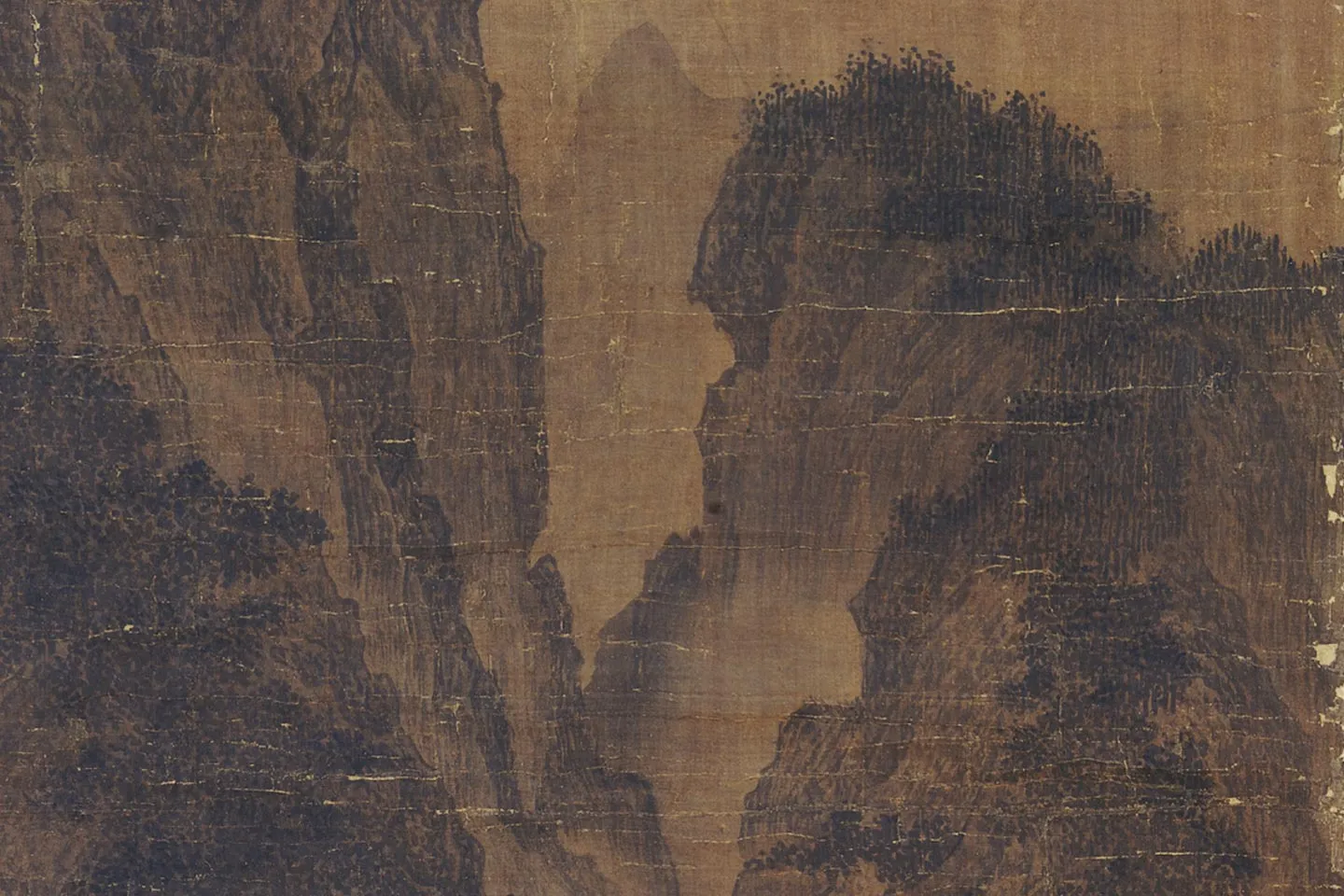 关仝山水画《山谿待渡图》局部 (6)