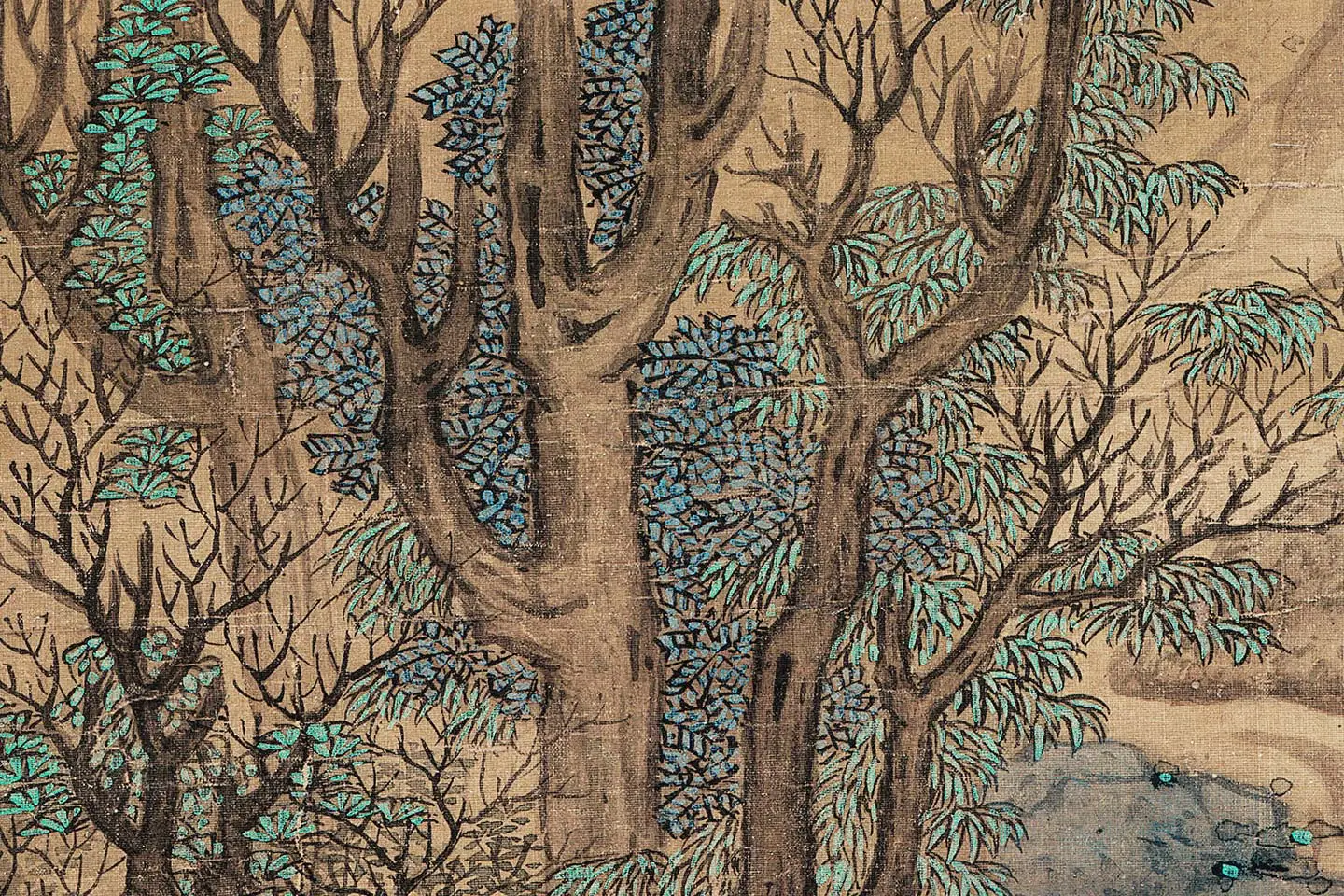 蓝瑛山水《松萝晚翠图》局部 (5)