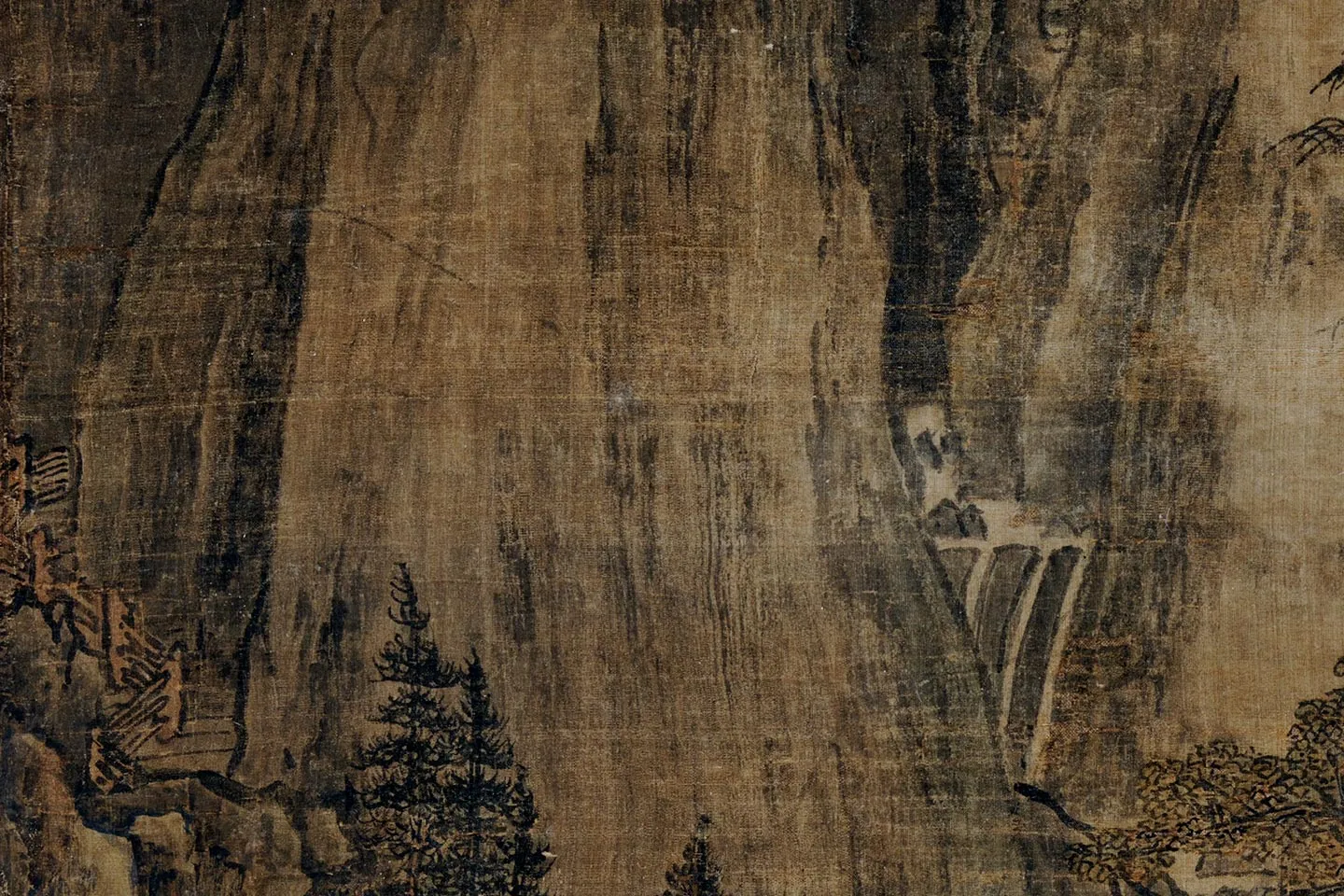 关仝山水画《秋山晚翠图》局部 (6)