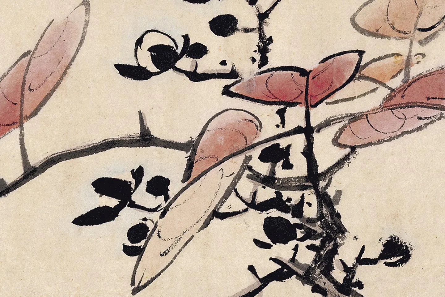 蓝瑛花鸟画《秋色梧桐图》局部 (5)