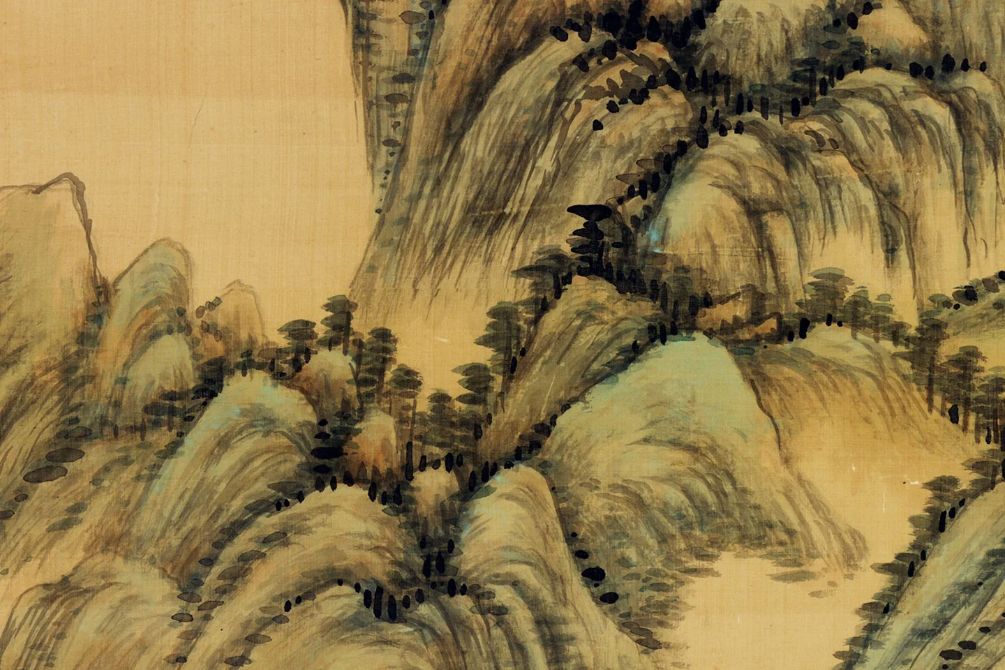 清王敬铭山水轴局部 (8)