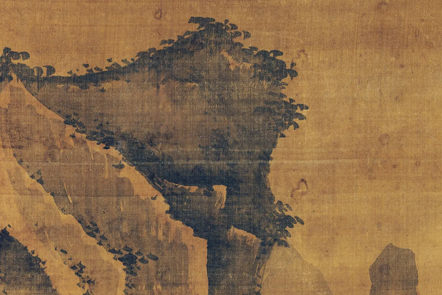 蒋嵩山水画轴局部 (4)