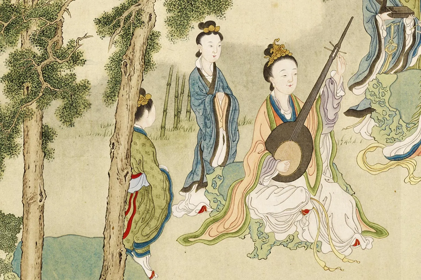 清·顾铨《摹阮郜女仙图》局部 (1)