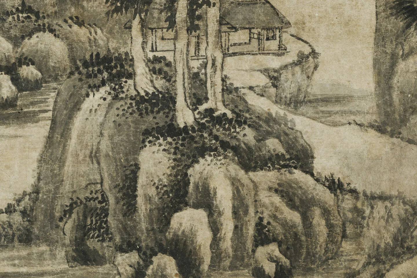 董源《夏山深远图》局部 (1)