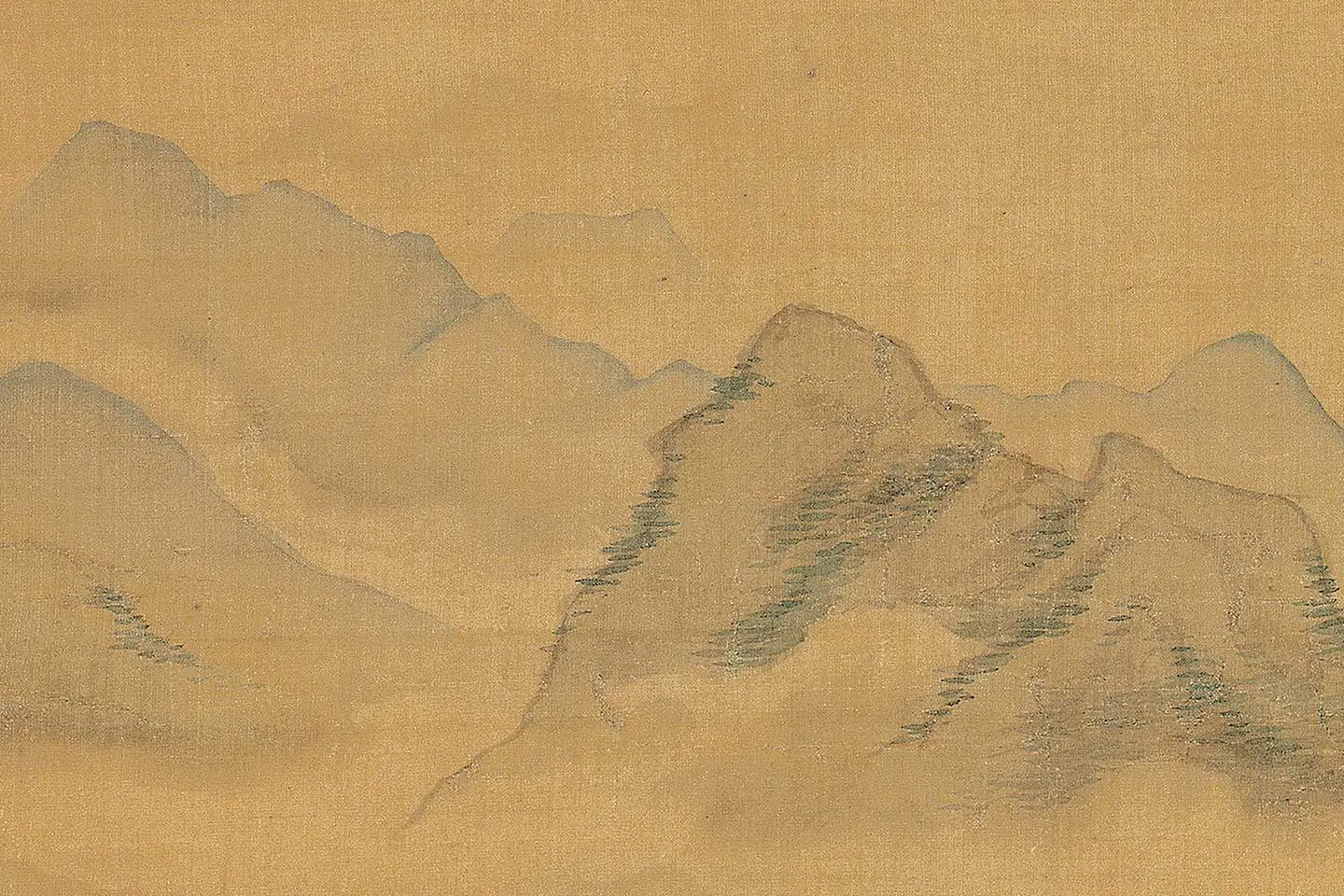 仇英青绿山水《莲溪渔隐图》高清大图局部 (8)