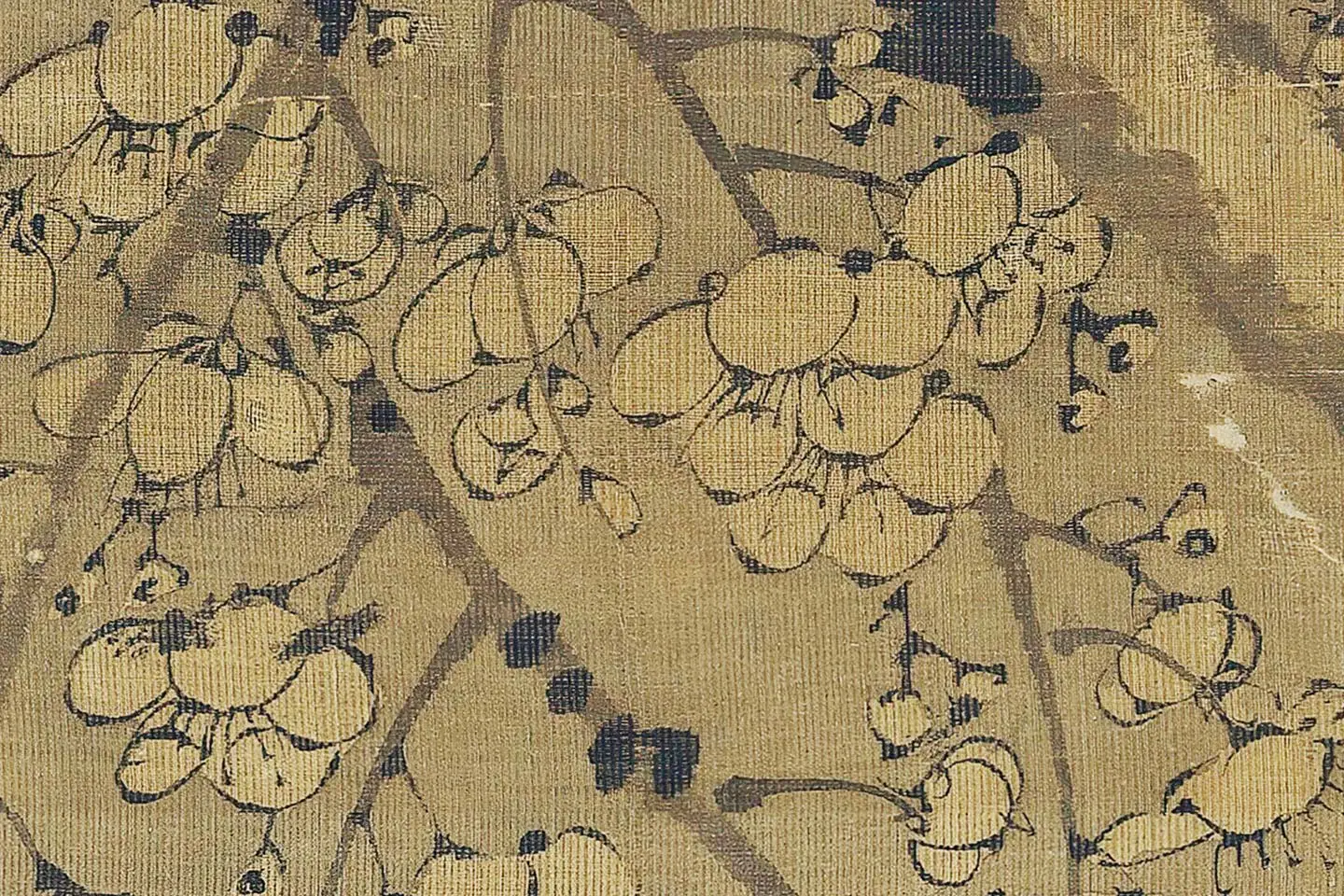 王冕画梅花《南枝春早图》高清大图局部 (11)