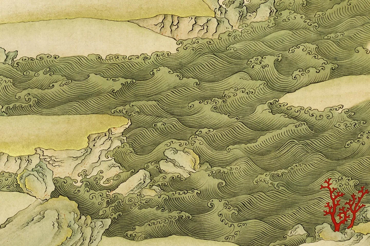 清·顾铨《摹阮郜女仙图》局部 (5)