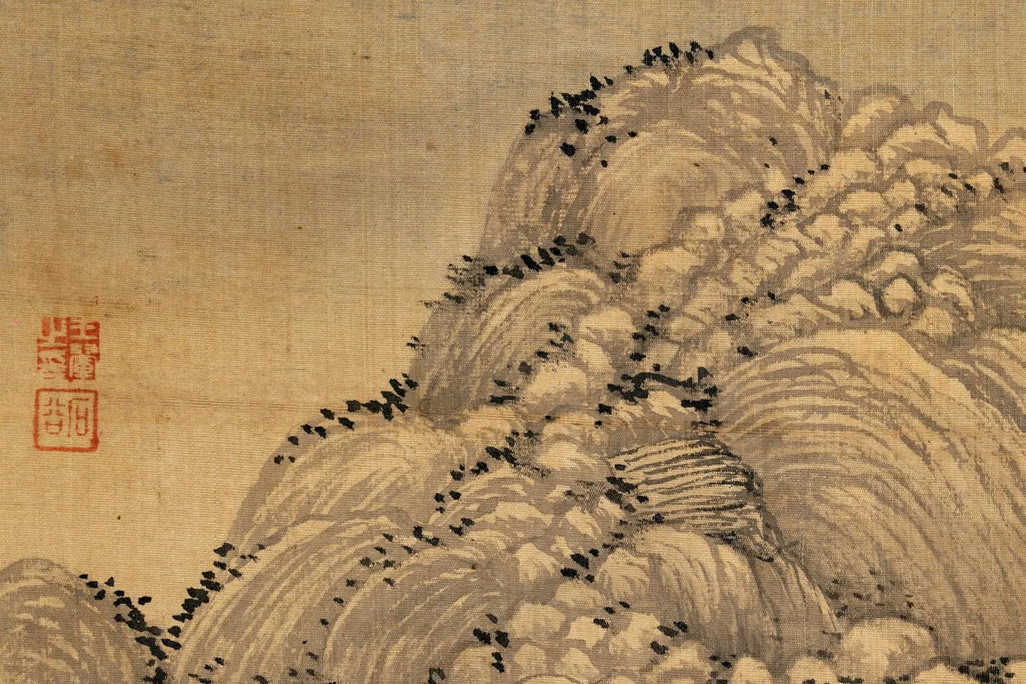 王翚仿古山水《仿巨然烟浮远岫图》局部-01