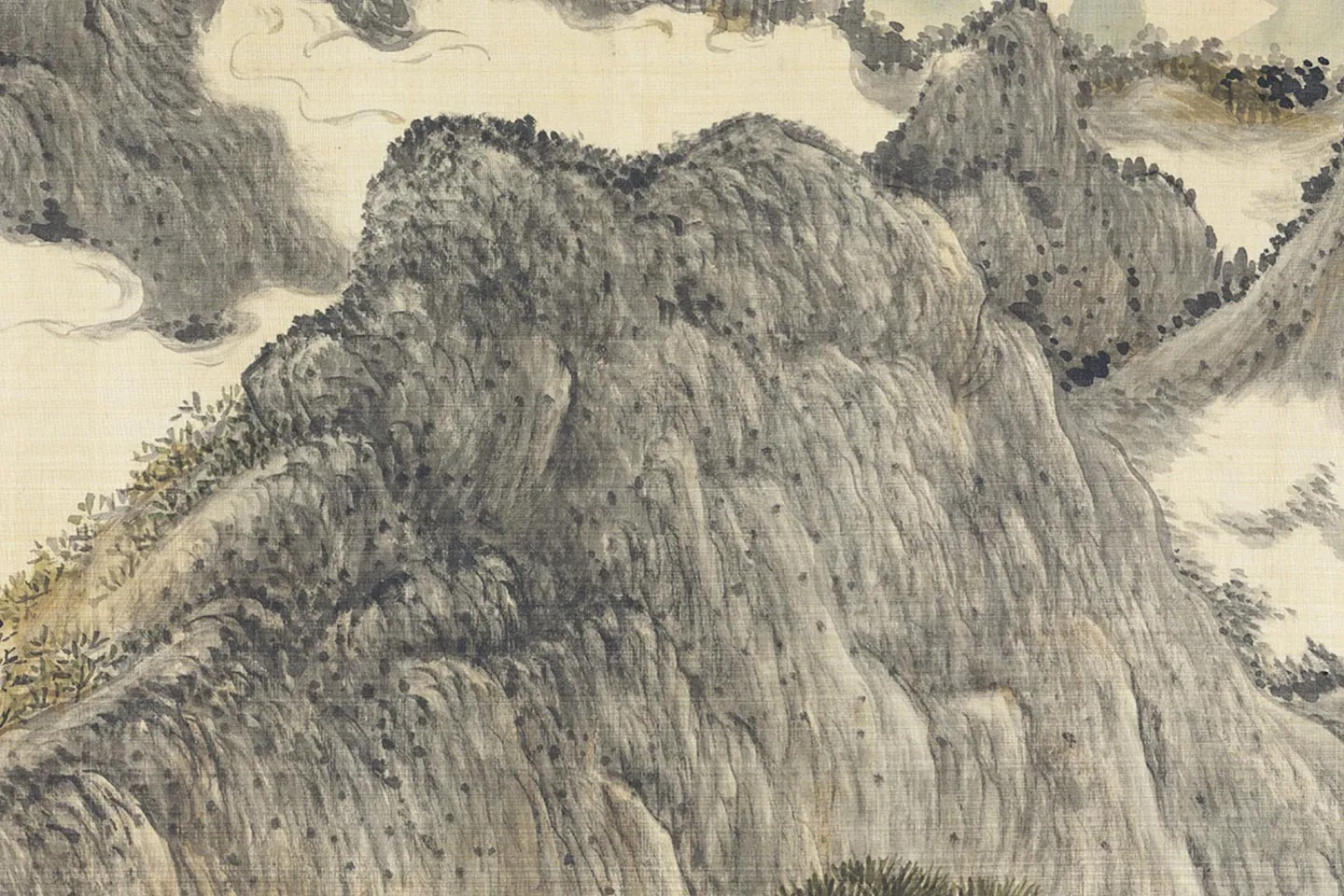 王敬铭山水画《炉峰山万叠图》局部 (7)