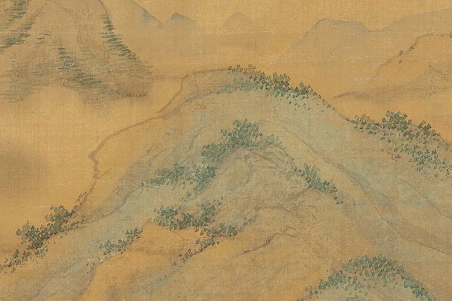 仇英青绿山水《莲溪渔隐图》高清大图局部 (7)