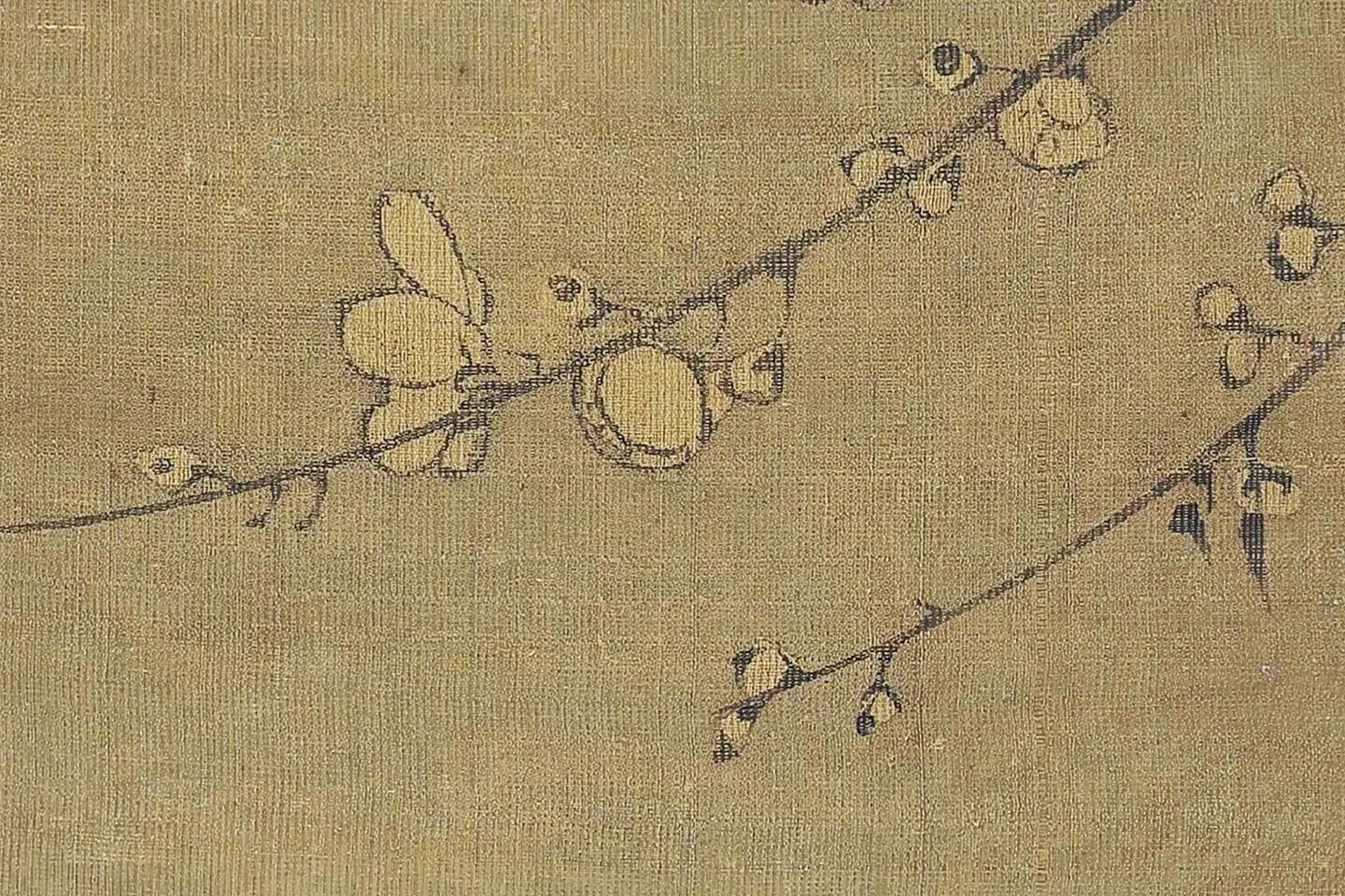 王冕画梅花《南枝春早图》高清大图局部 (8)