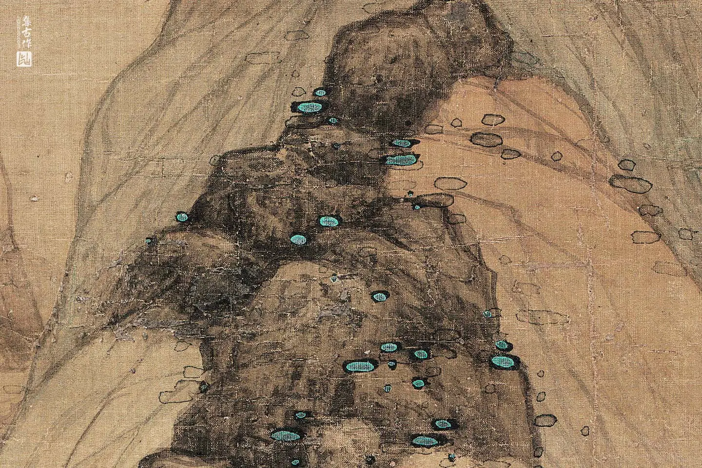 蓝瑛山水《松萝晚翠图》局部 (11)