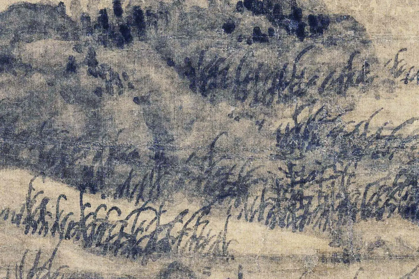 吴镇山水画《渔父图》局部 (2)