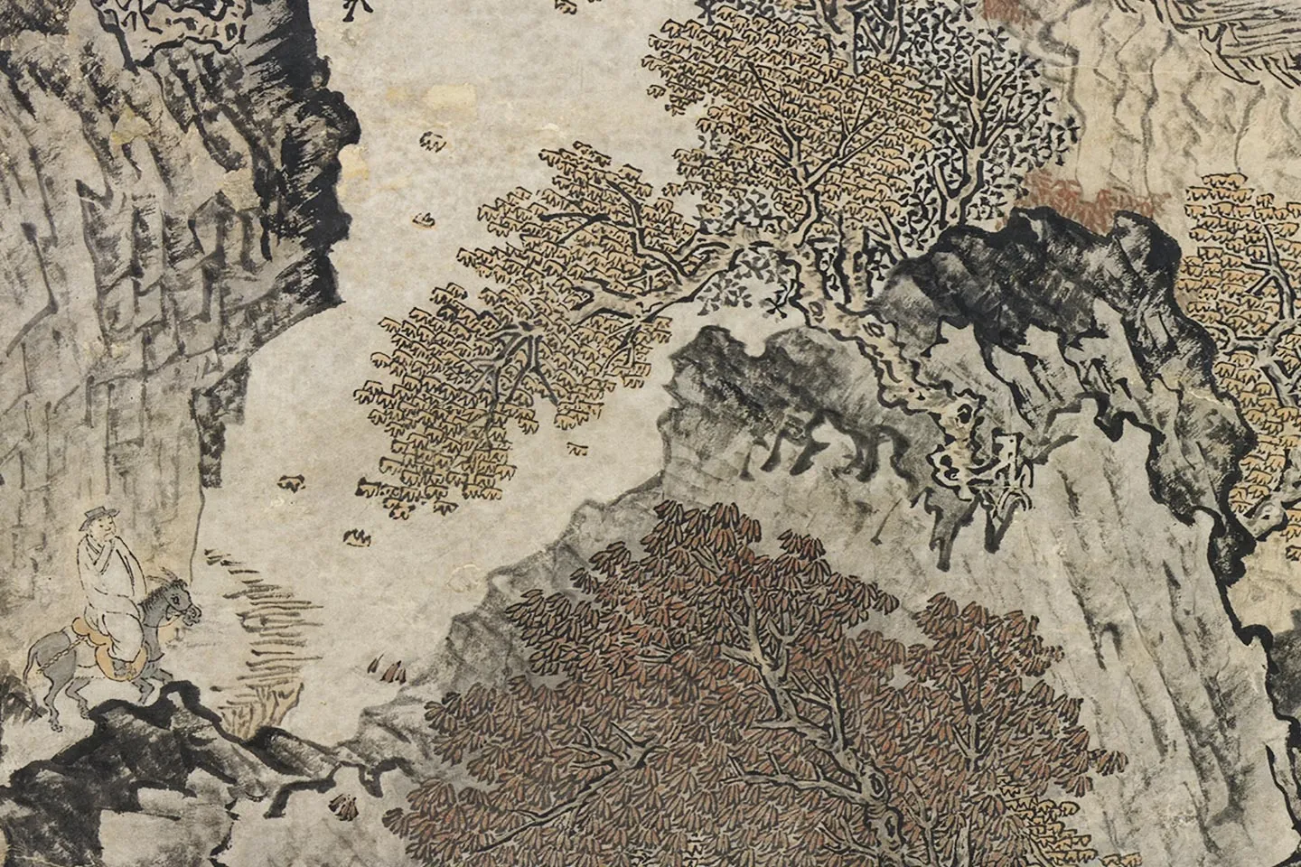 关仝《蜀山栈道图》局部 (4)