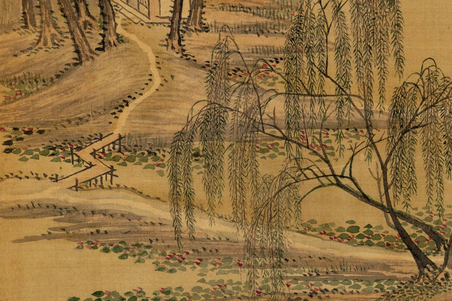 王翚仿古山水《仿赵大年水村图》局部 (1)