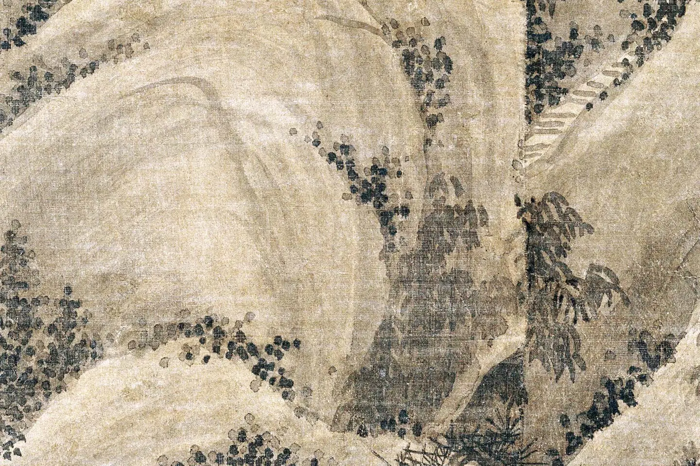 吴镇山水《溪山高隐图》局部 (3)