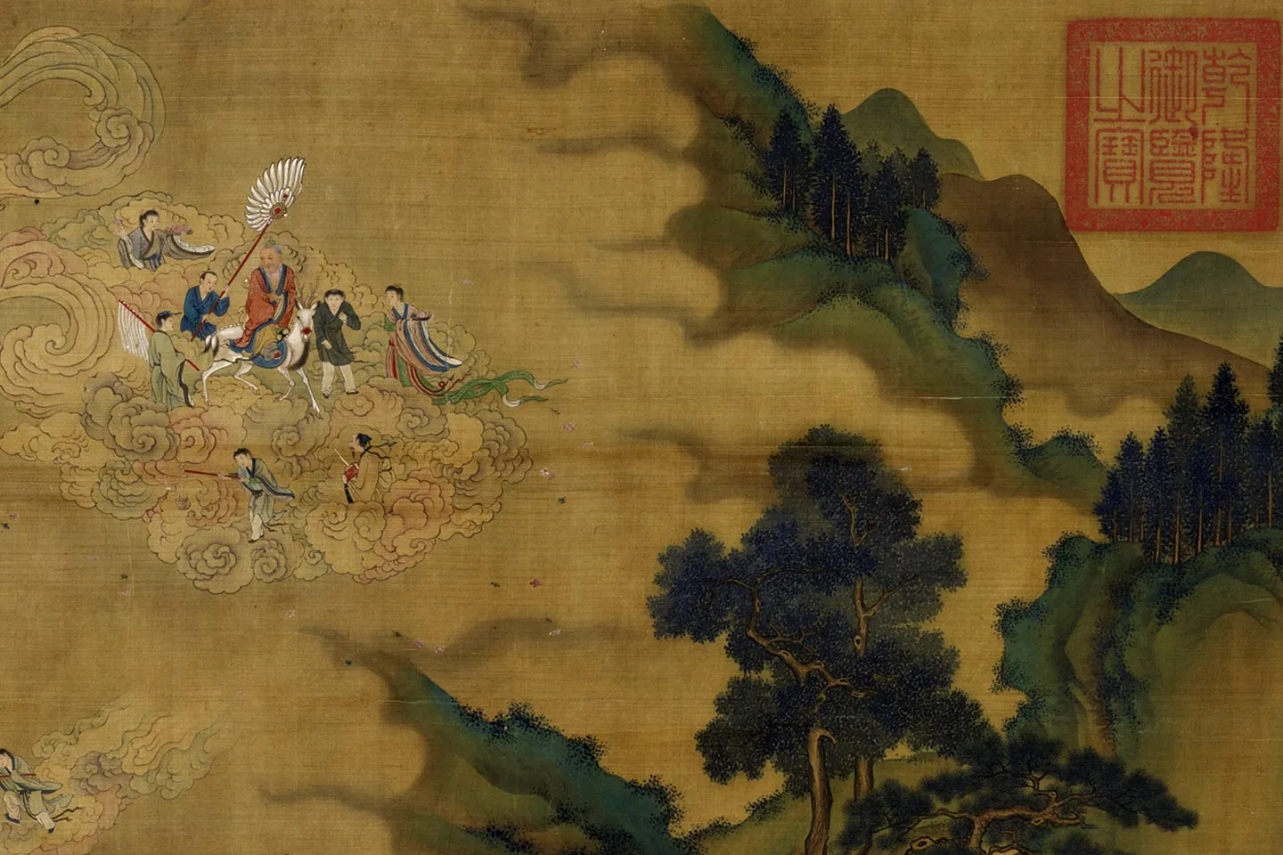 仇英《群仙会祝图》局部 (5)