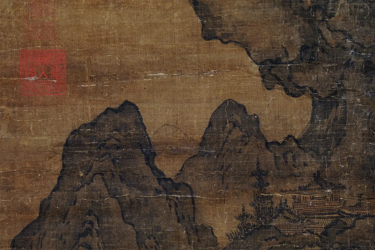 关仝《关山行旅图》局部 (9)