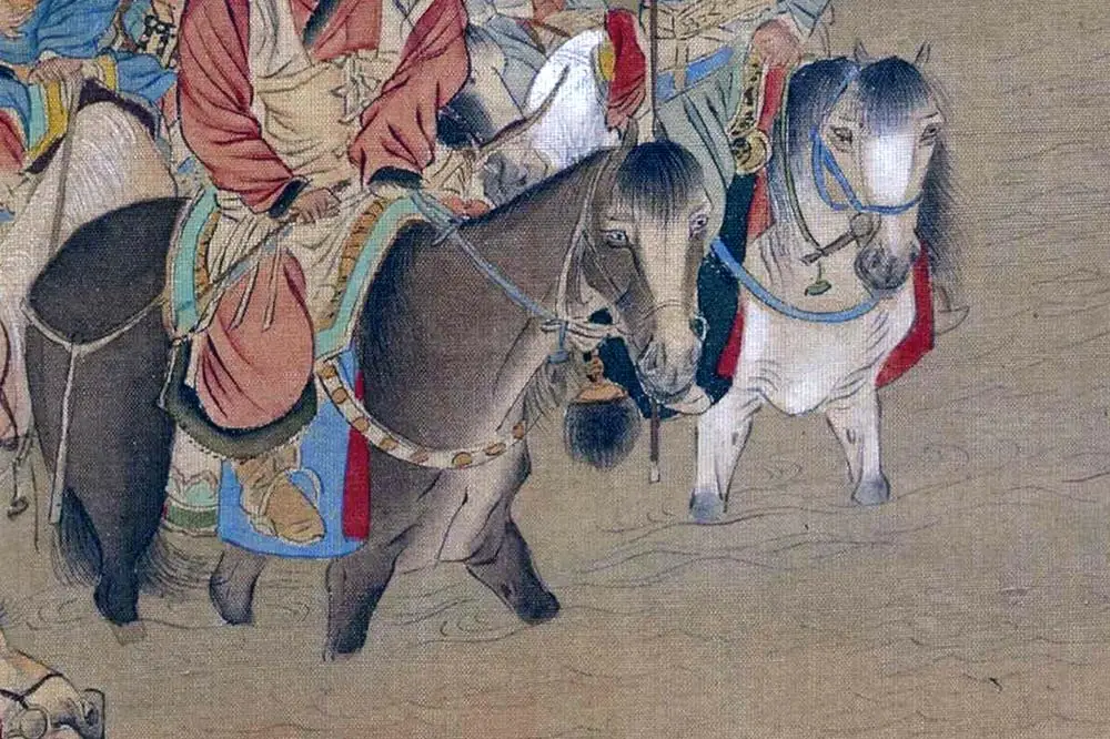 仇英工笔重彩画《人物故事图》局部 (26)