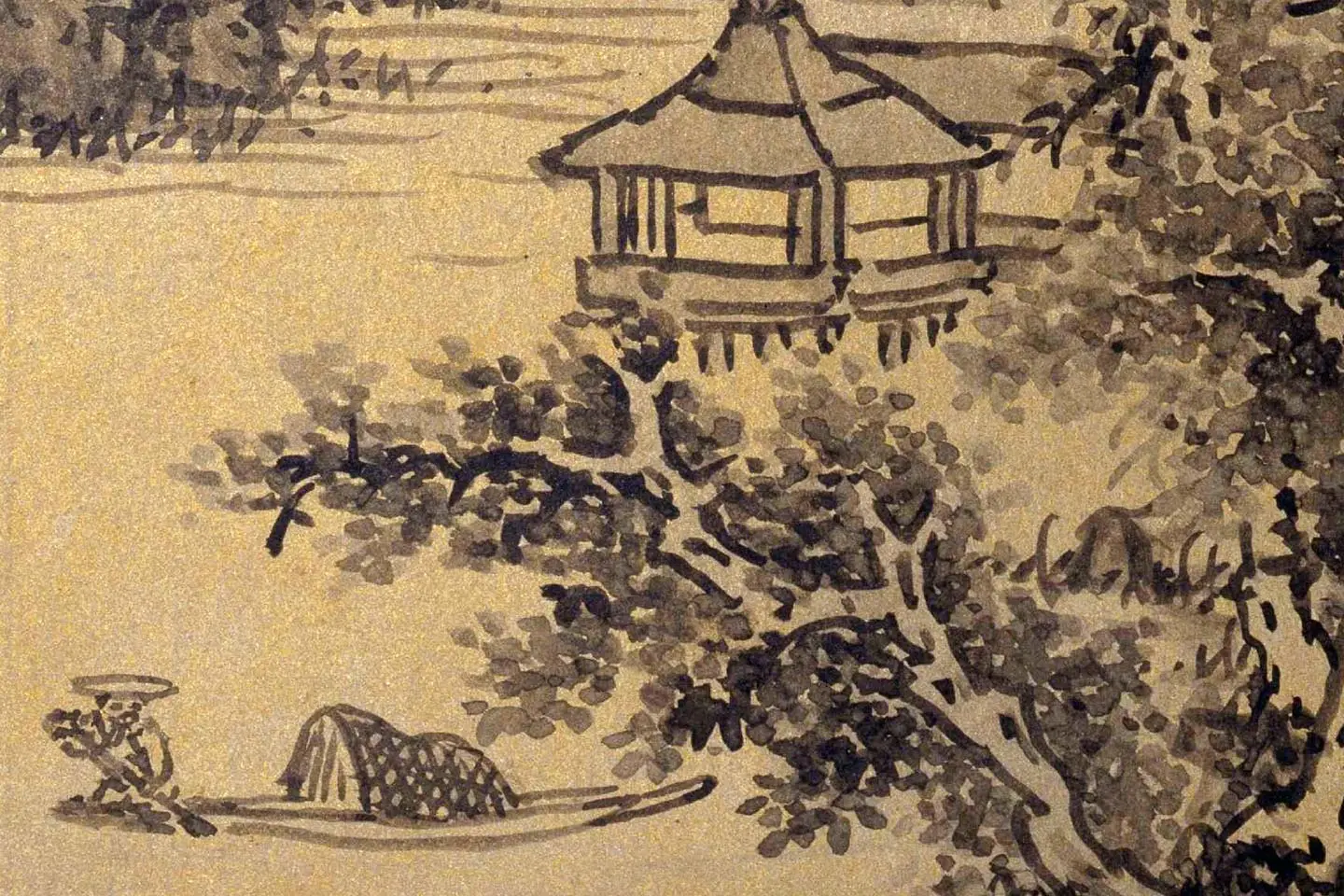 蓝瑛山水册页《澄观图》局部 (7)