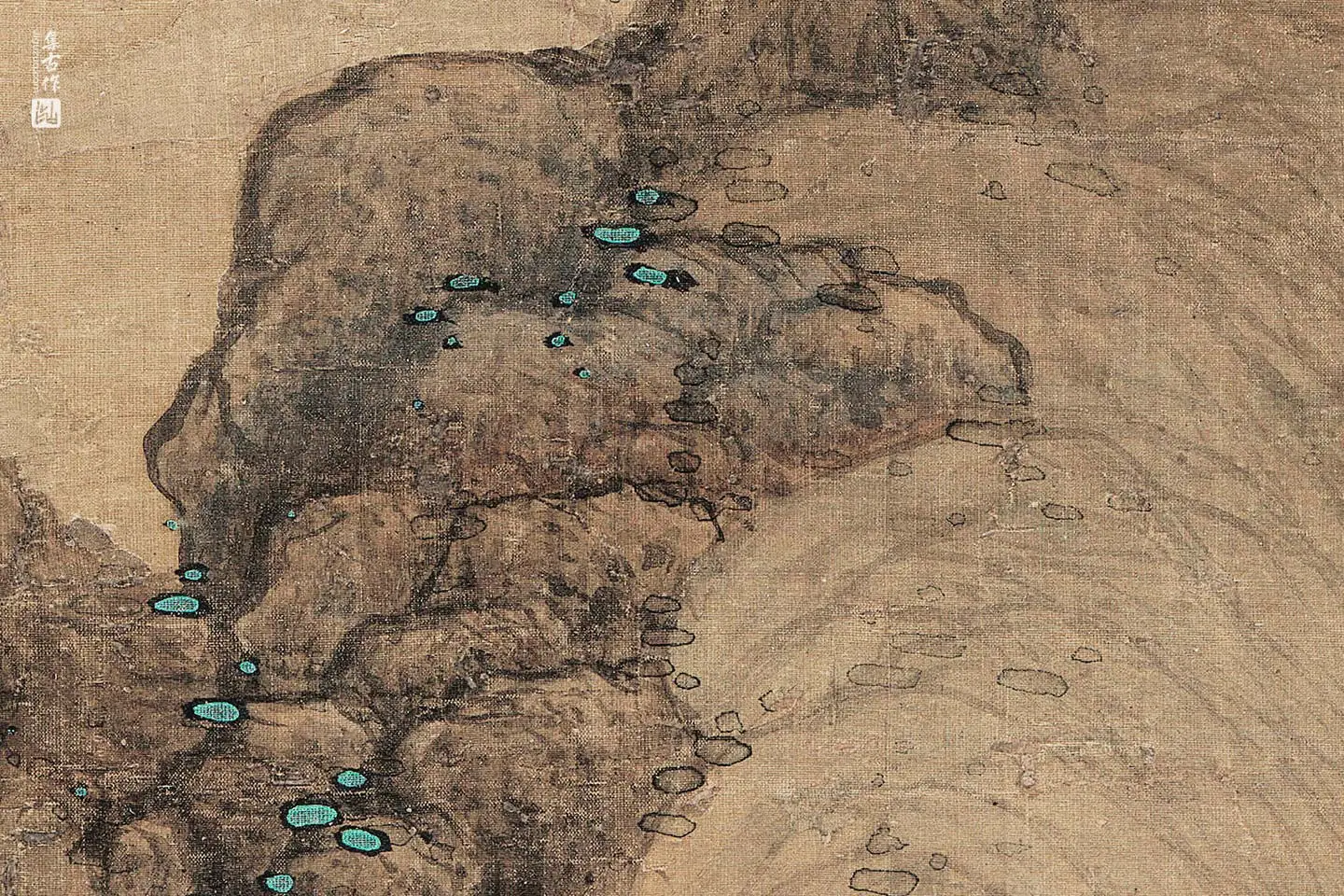 蓝瑛山水《松萝晚翠图》局部 (12)