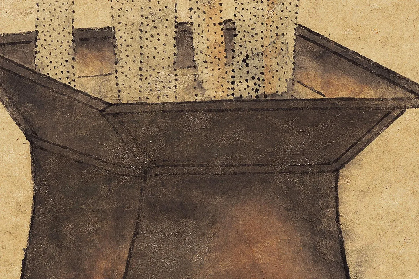 沈周《瓶荷图》高清大图局部 (5)