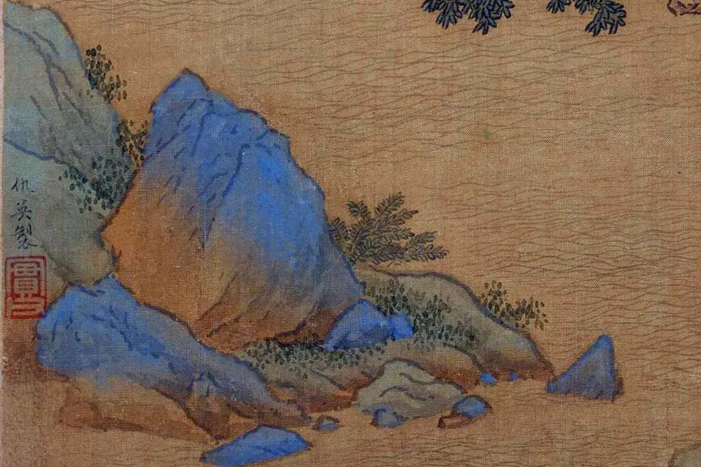 仇英工笔重彩画《人物故事图》局部 (22)