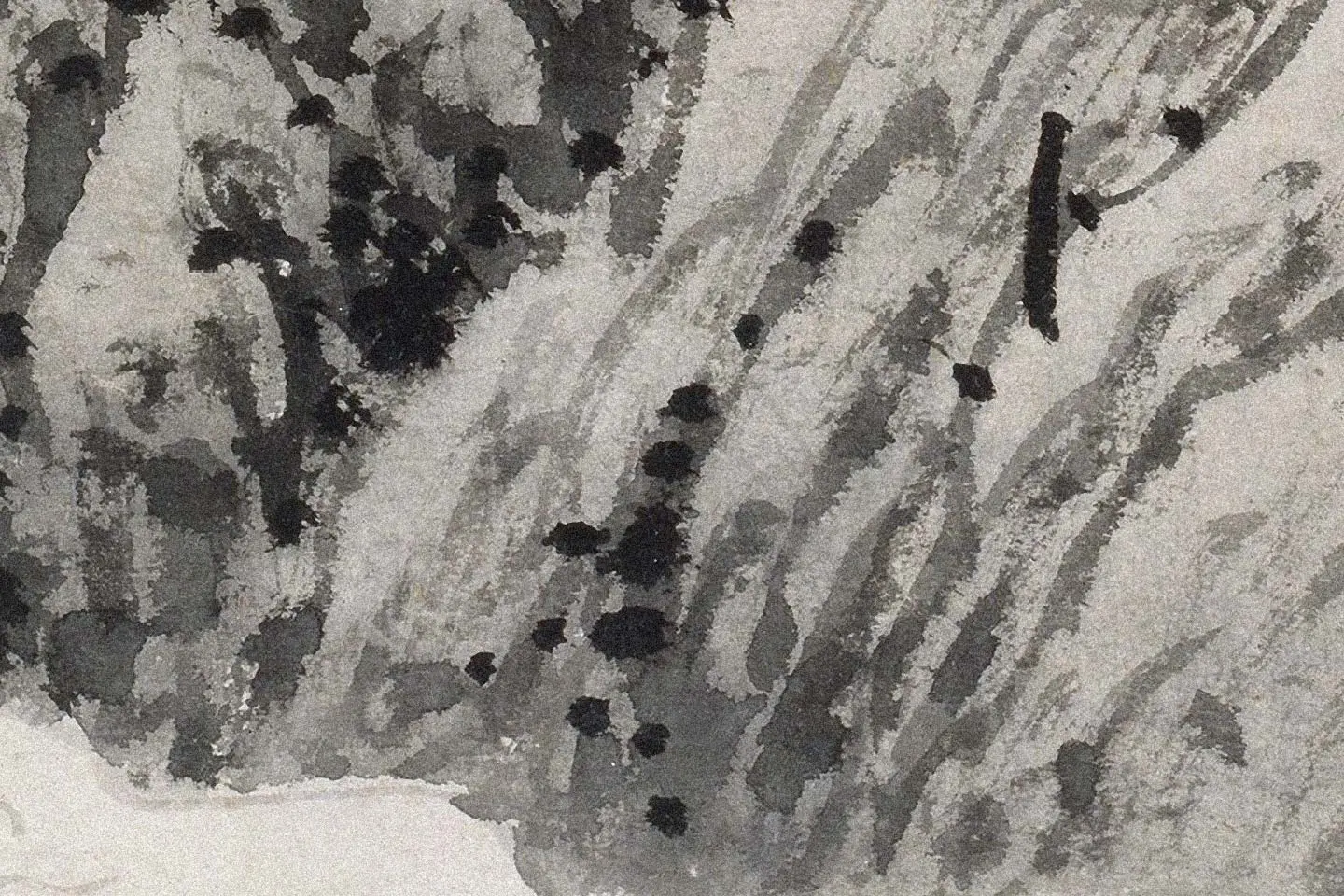 沈周水墨山水《杖藜远眺图》高清大图局部 (5)