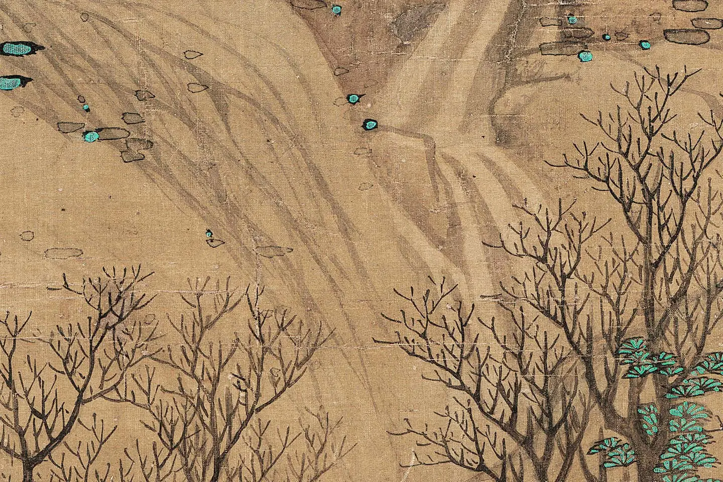 蓝瑛山水《松萝晚翠图》局部 (6)