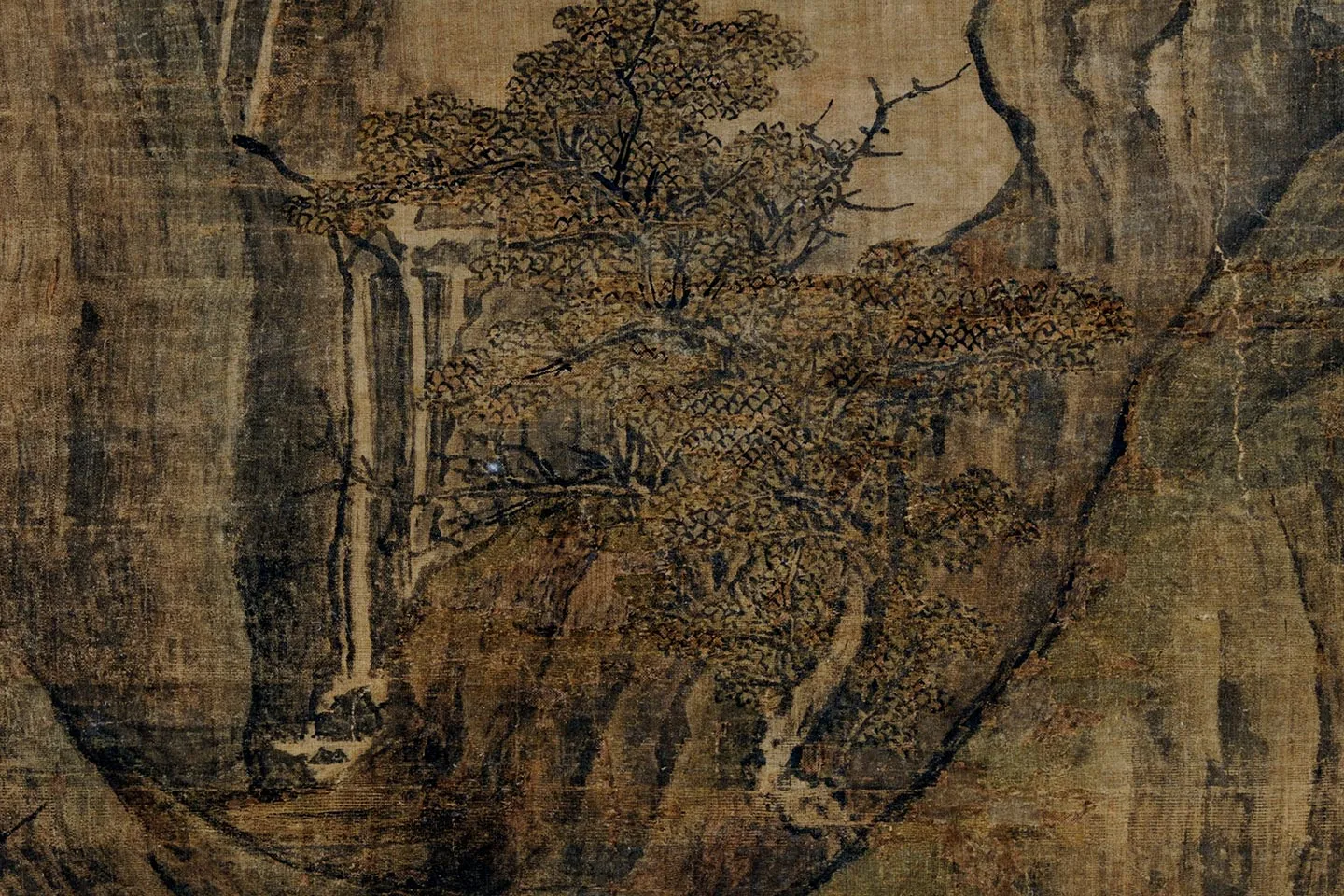 关仝山水画《秋山晚翠图》局部 (5)