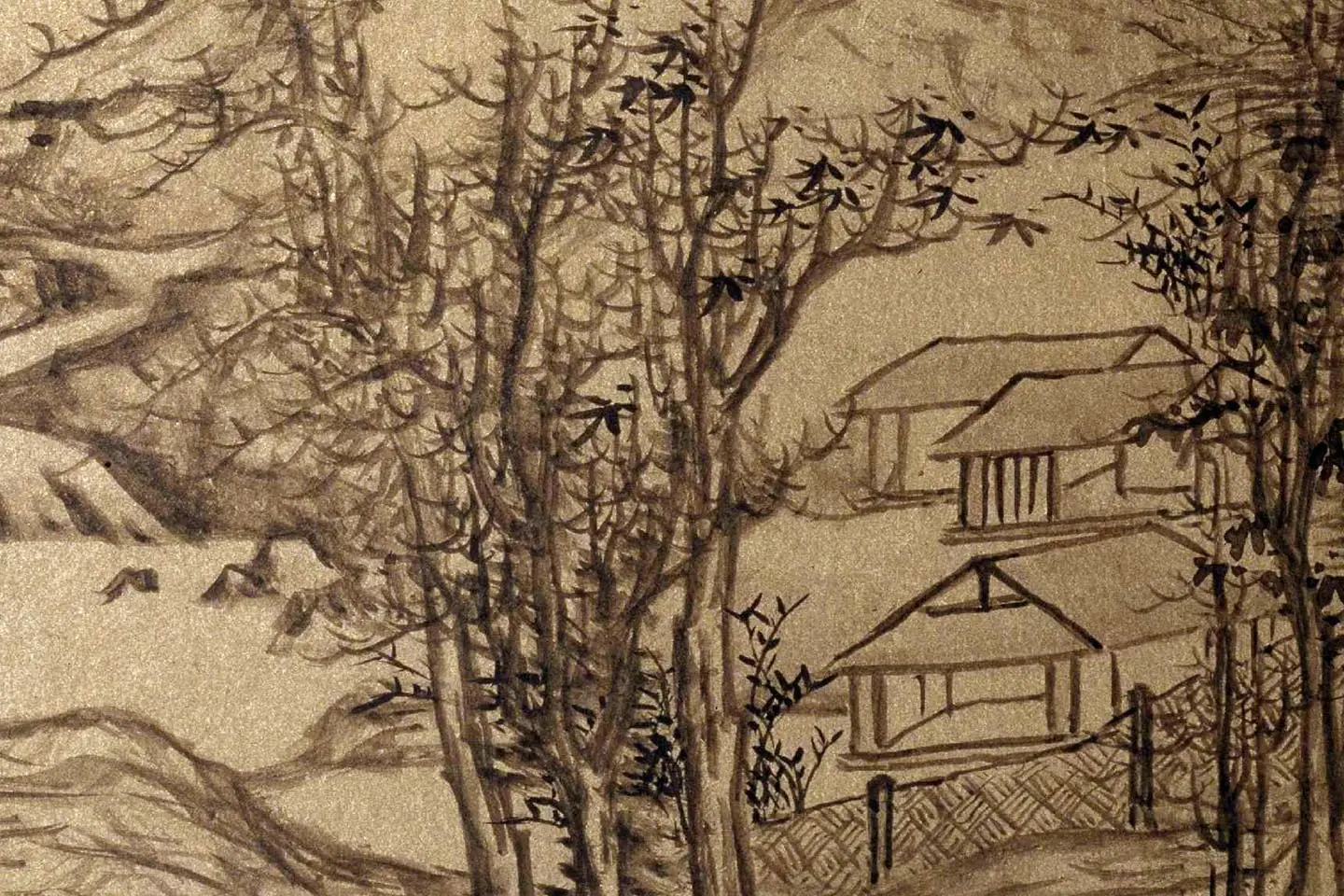 蓝瑛山水册页《澄观图》局部 (6)