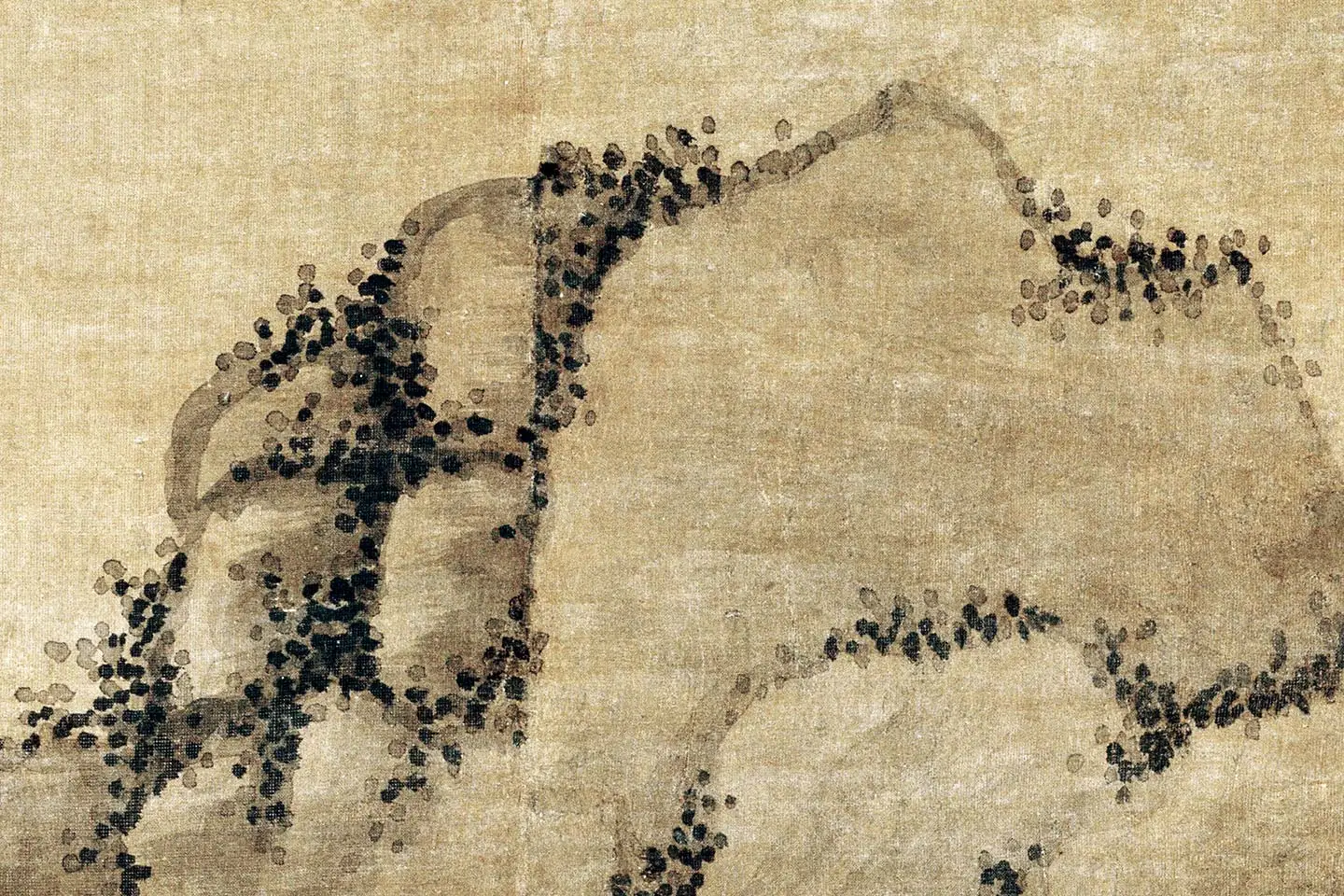 吴镇山水《溪山高隐图》局部 (1)