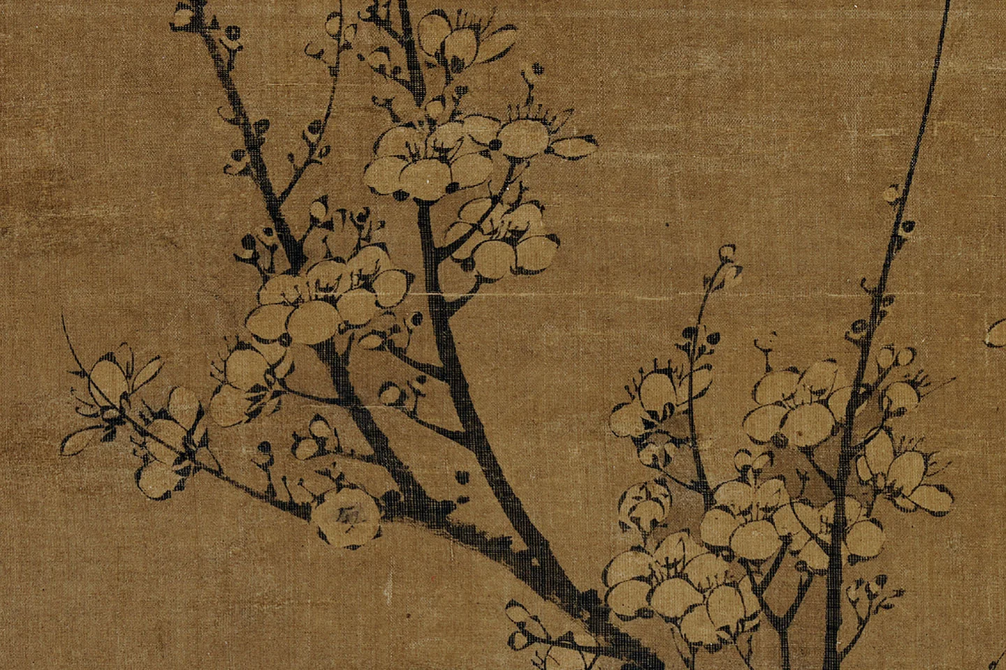 王冕墨梅《画南枝春早图》局部 (1)