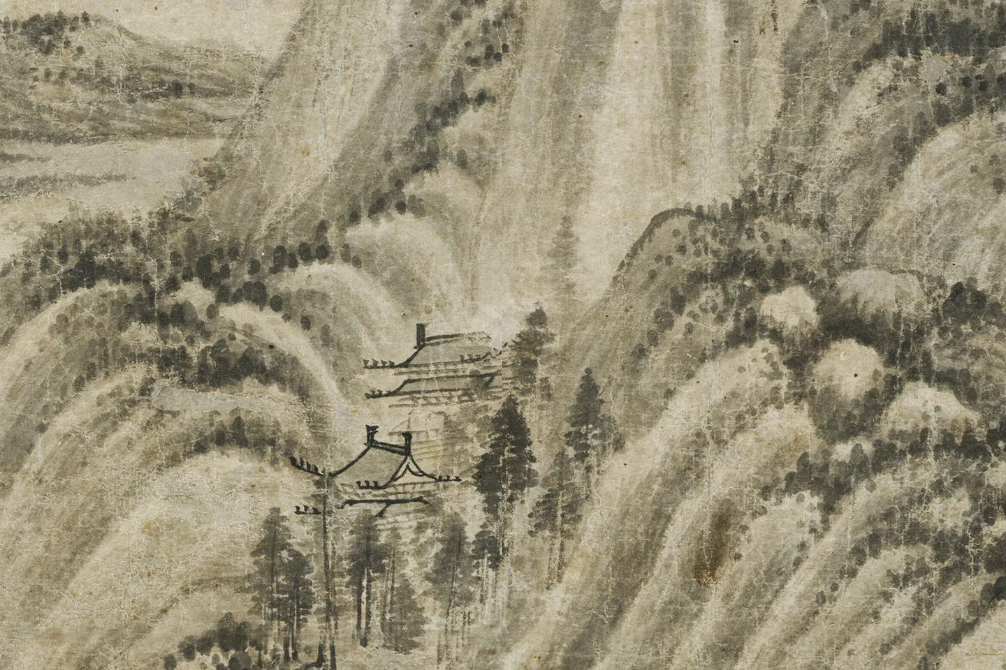 董源《夏山深远图》局部 (4)