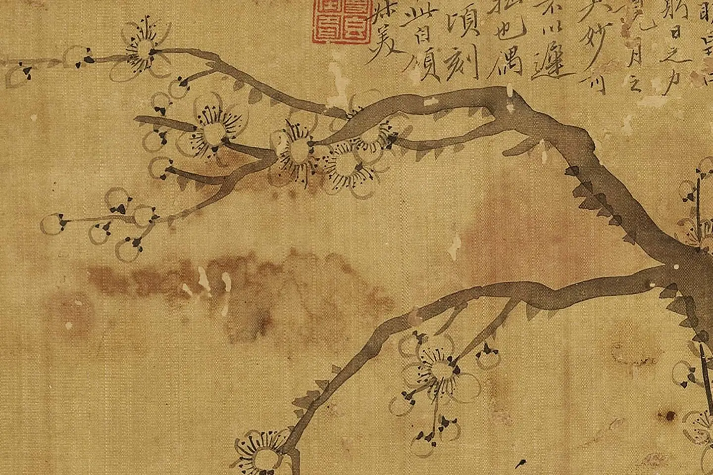 钱杜画梅花《西溪春影图》局部 (3)