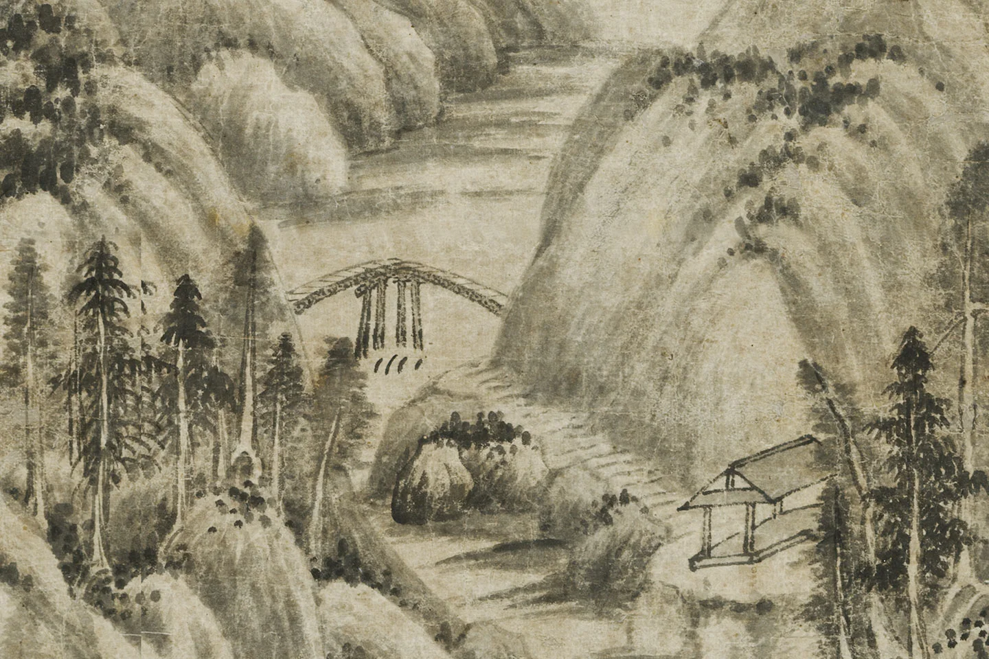 董源《夏山深远图》局部 (3)