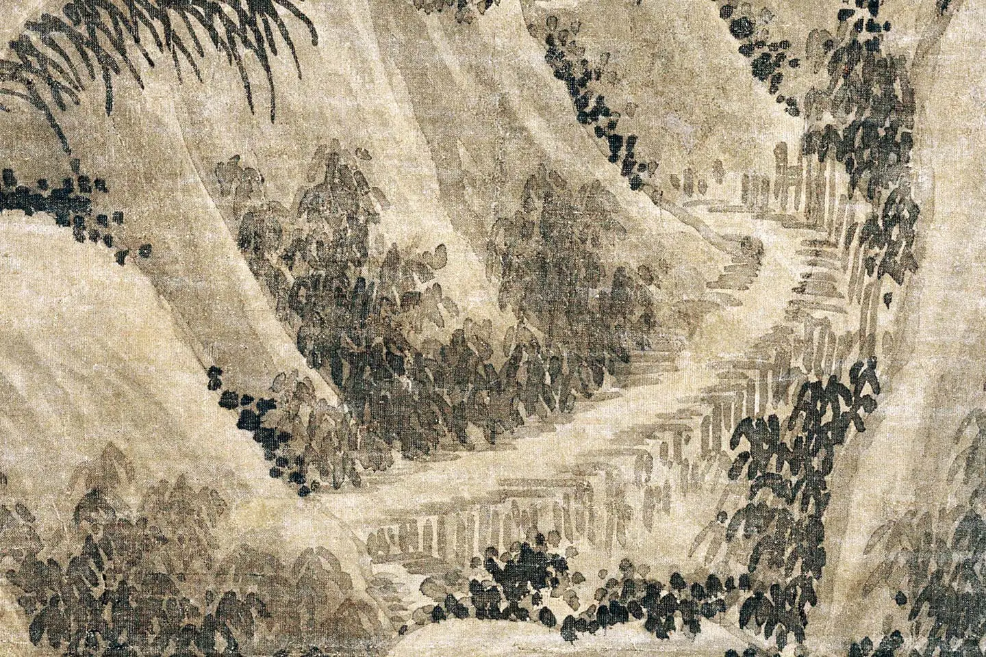 吴镇山水《溪山高隐图》局部 (5)