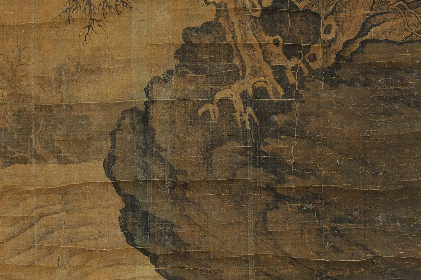 赵干山水画《烟霭秋涉图》局部 (4)