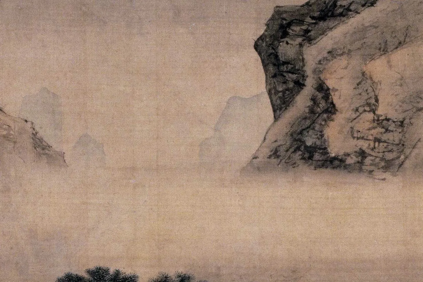 仇英山水《临溪水阁图》局部 (5)