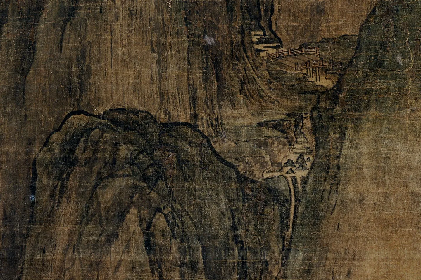 关仝山水画《秋山晚翠图》局部 (8)