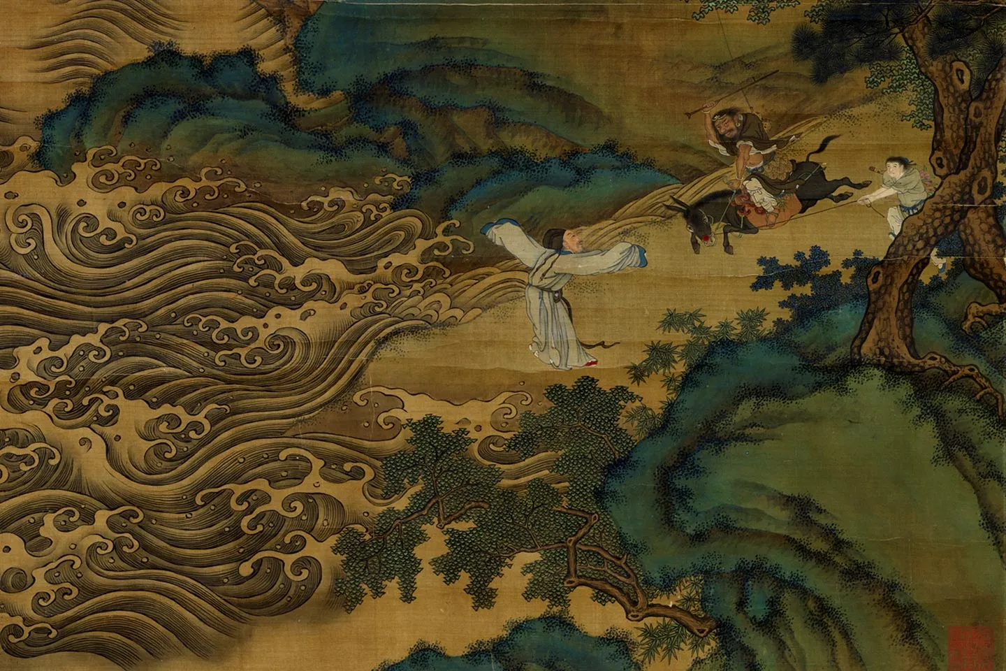 仇英《群仙会祝图》局部 (1)